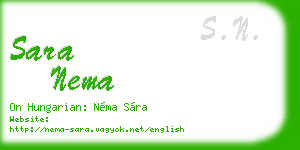 sara nema business card